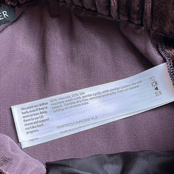 EILEEN FISHER Velvet Ankle Wide Leg Pants -Violet - Size Medium NWOT - Picture 6 of 15